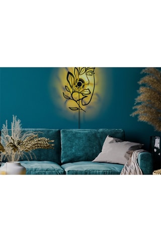 Aplique mural Flower Faced - Negro - 40 W