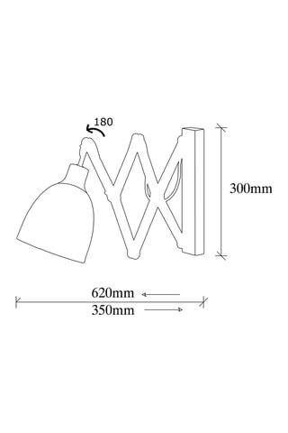 Aplique mural Sivani - Negro - 40 W