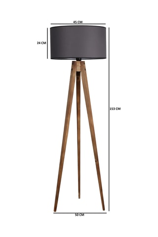 Lampadaire trépied Ayd - Marron clair - 60 W