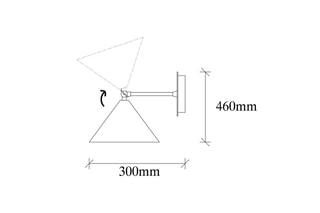 Aplique mural - Negro - 100 W