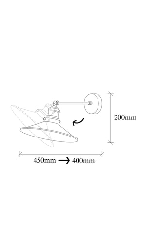 Aplique mural Saglam - Negro y dorado - 40 W