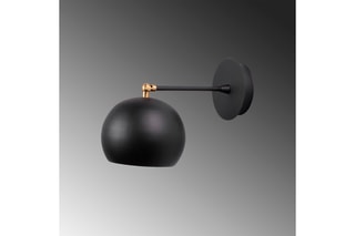 Aplique mural Sivani - Negro y dorado - 100 W