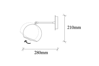 Aplique mural Sivani - Negro y dorado - 100 W