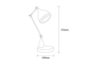 Lámpara de sobremesa Yildo - Negro - 100 W
