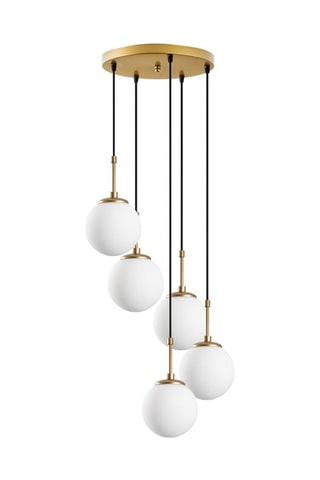 Lámpara de techo - Dorado y negro - 5 x 40 W