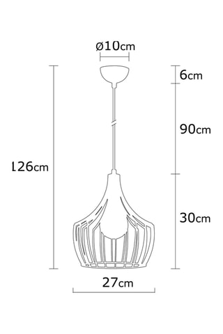 Lámpara de techo Mezopotamya - Negro - 40 W