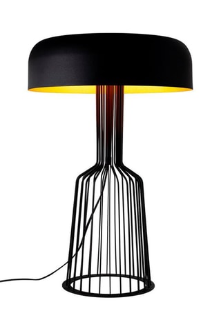 Lámpara de sobremesa Fellini - Negro y dorado - 100 W