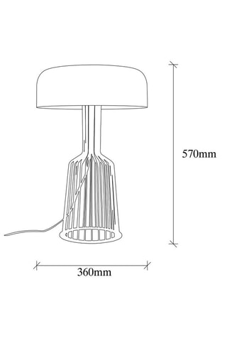 Lámpara de sobremesa Fellini - Negro y dorado - 100 W