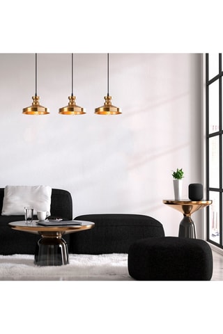 Lámpara de techo Berceste - Dorado y negro - 3 x 40 W