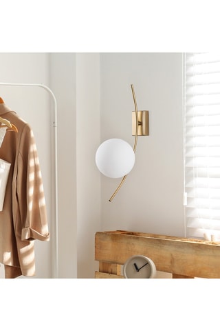 Aplique mural Hilal - Dorado y blanco - 40 W