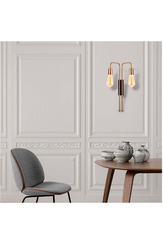 Aplique mural Mum - Dorado y negro - 2 x 100 W