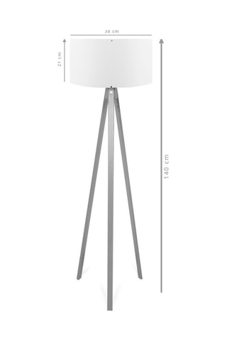 Lampadaire trépied - Jaune et marron - 40 W