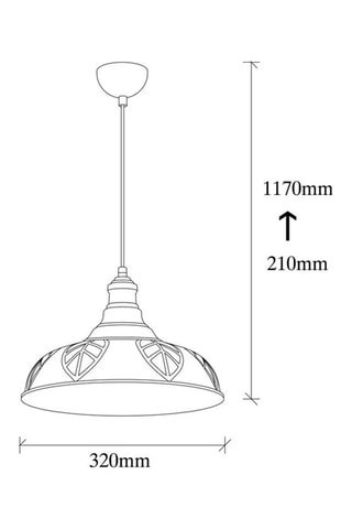 Lámpara de techo Saglam - Cobrizo - 40 W