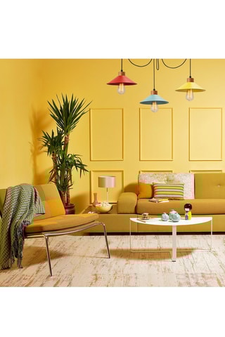 Lámpara de techo de araña Manavgat - Negro y cobrizo - 3 x 100 W