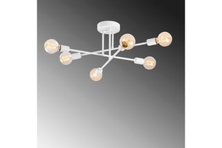 Lámpara de techo Flower - Blanco - 6 x 40 W