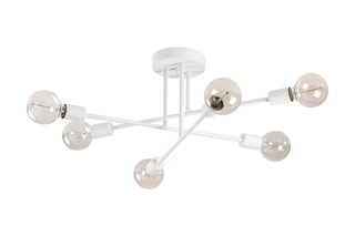 Lámpara de techo Flower - Blanco - 6 x 40 W