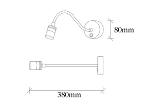 Aplique mural Reading - Dorado - 1 W