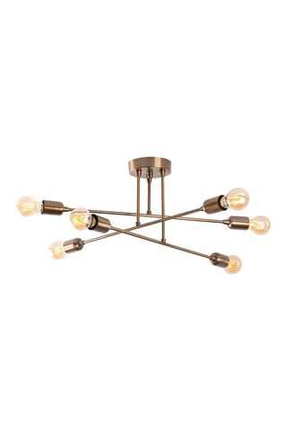 Lámpara de techo Fleur - Dorado - 6 x 60 W