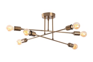 Lámpara de techo Fleur - Dorado - 6 x 60 W