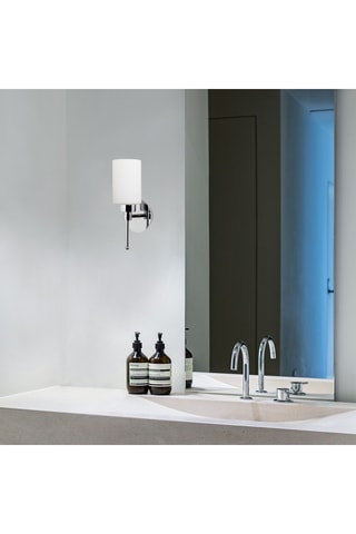 Aplique mural Balcova - Blanco y plateado - 100 W