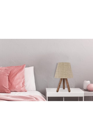 Lámpara de sobremesa - Beige y natural - 40 W