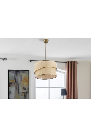 Lámpara de techo - Beige y dorado - 45 - 60 W