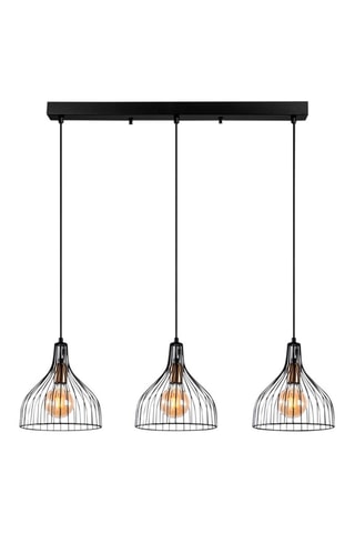 Lámpara de techo Cafu - Negro - 3 x 40 W 