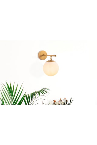 Aplique mural Roe - Dorado y blanco - 40 W