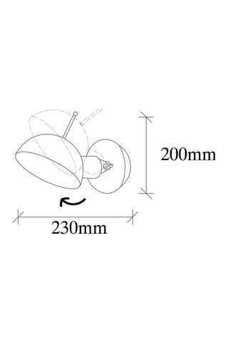 Aplique mural - Azul y dorado - 40 W