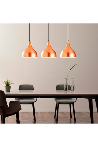 Lámpara de techo Saglam - Cobrizo - 3 x 100 W