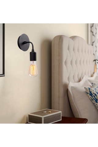 Aplique mural Harput - Negro - 40 W