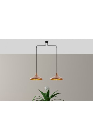 Lámpara de techo Barek - Dorado - 2 x 40 W