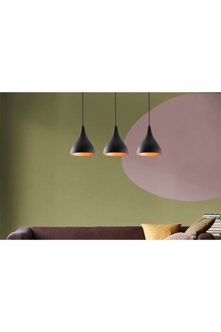 Lámpara de techo Berceste - Negro - 3 x 100 W