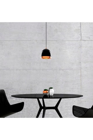 Lámpara de techo Mugo - Negro y dorado - 15 W