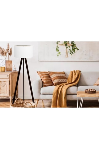 Lampadaire trépied - Blanc - 60 W