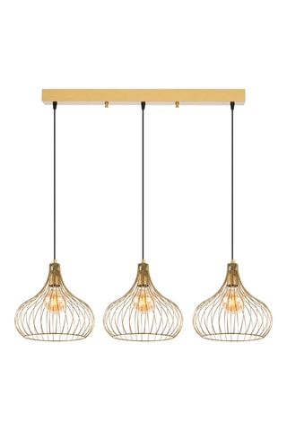 Lámpara de techo Teldamla - Dorado brillante - 3 x 40 W