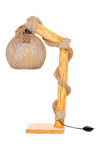 Lámpara de sobremesa de madera Canasta - Natural - 60 W