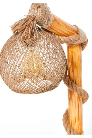 Lámpara de sobremesa de madera Canasta - Natural - 60 W