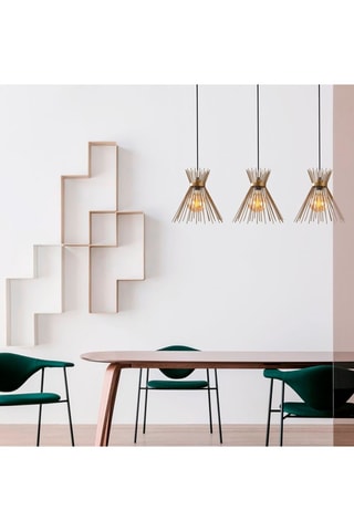 Lampadario Kirpi - Nero e dorato - 3 x 40 W HORS NORME