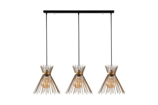 Lampadario Kirpi - Nero e dorato - 3 x 40 W HORS NORME