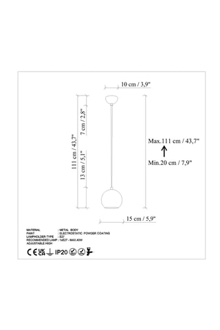 Lámpara de techo - Menta - 40 W