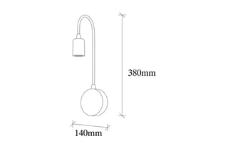 Aplique mural Baston - Dorado - 100 W