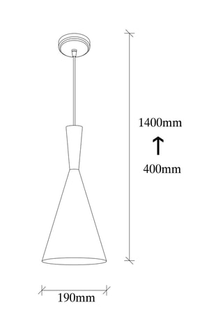 Lámpara de techo Elmas - Negro y rojo - 40 W