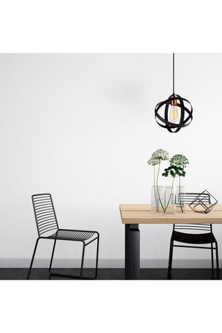 Lámpara de techo Gezegen - Negro y dorado - 100 W