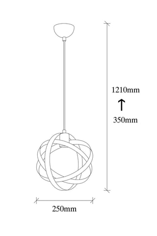 Lámpara de techo Gezegen - Negro y dorado - 100 W
