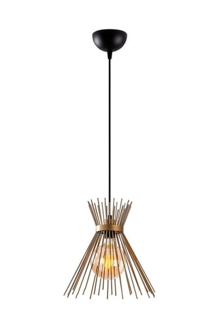 Lámpara de techo Kirpi - Negro y dorado - 100 W