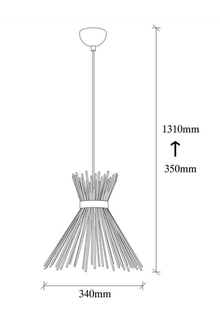 Lámpara de techo Kirpi - Negro y dorado - 100 W