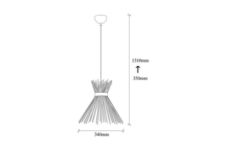 Lámpara de techo Kirpi - Negro y dorado - 100 W