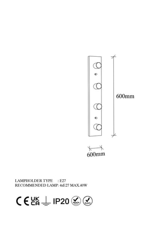 Aplique Miro - Dorado - 4 x 40 W