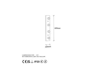 Aplique Miro - Dorado - 4 x 40 W